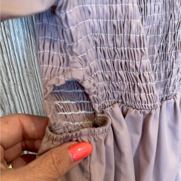 Little girls dress size 120 (4/5) pretty mauve color with cut outs on each side - Picture 3 of 6